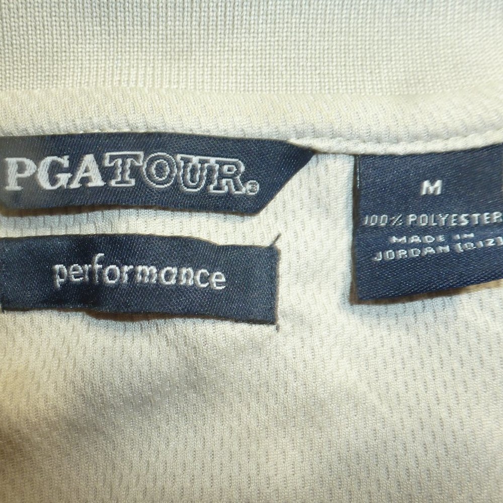 PGATour Men's Medium Short Sleeve 3 Button Performance Polo Shirt -NWOT